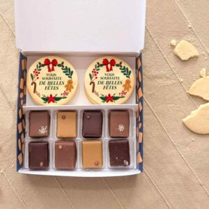 Coffret de Noël Le Charmant avec biscuits et chocolats