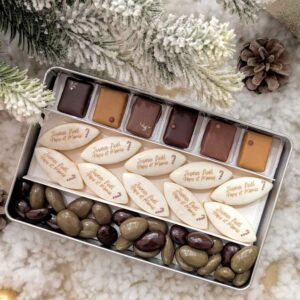 Coffret cadeau calissons et chocolats Noël