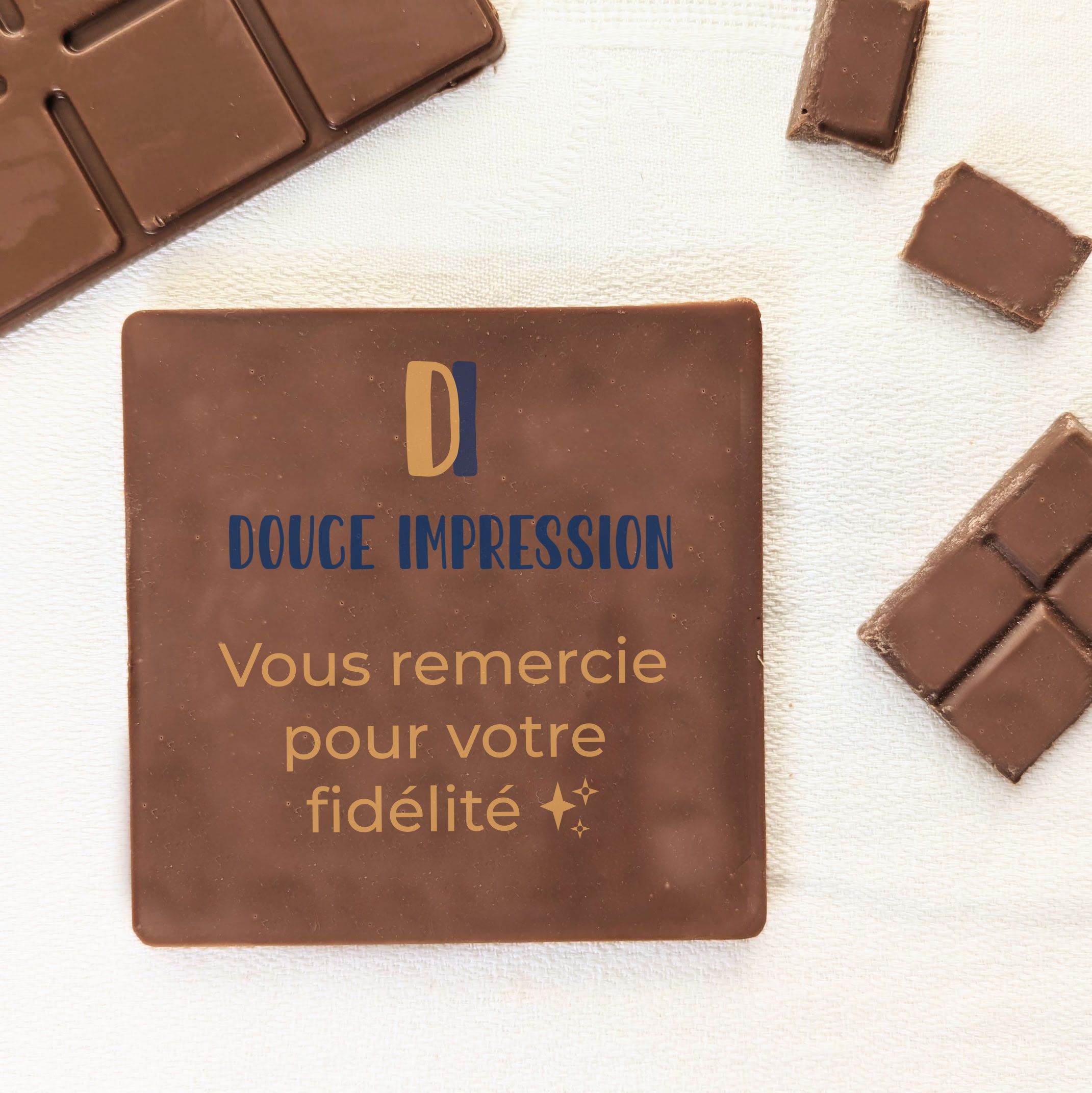 Tablettes de chocolat de Noël pour entreprises