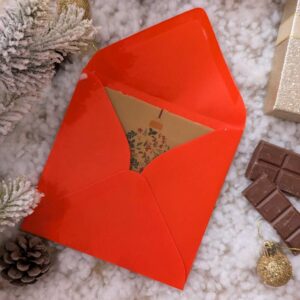 Tablette de chocolat en forme de carte de Noël personnalisée