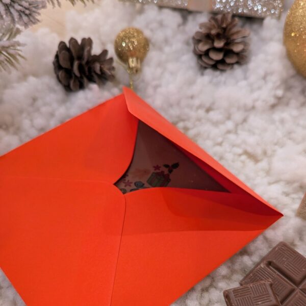 Tablette de chocolat personnalisée pour vœux de Noël