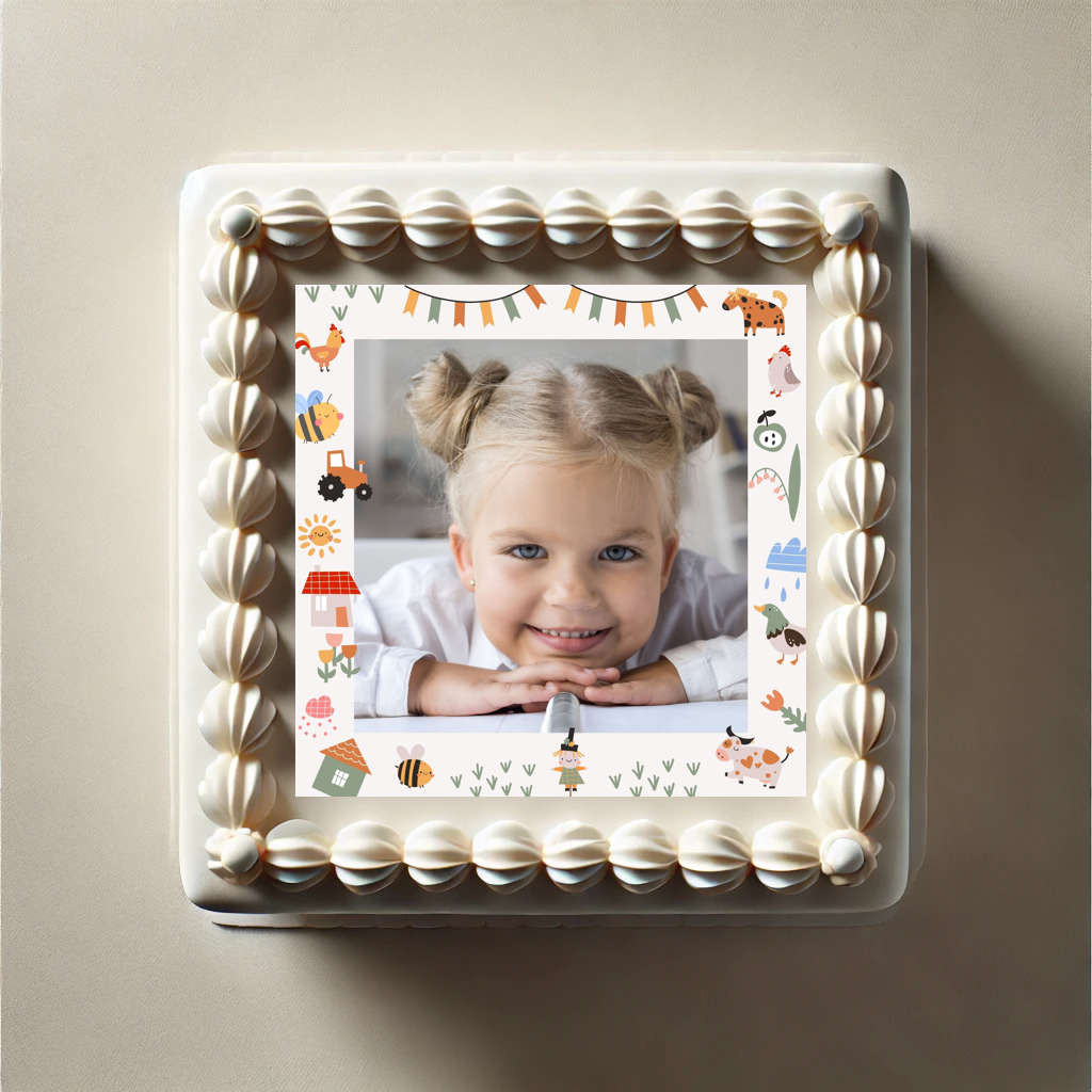 Photo pour gâteau enfant sur feuille de sucre 20x20 cm