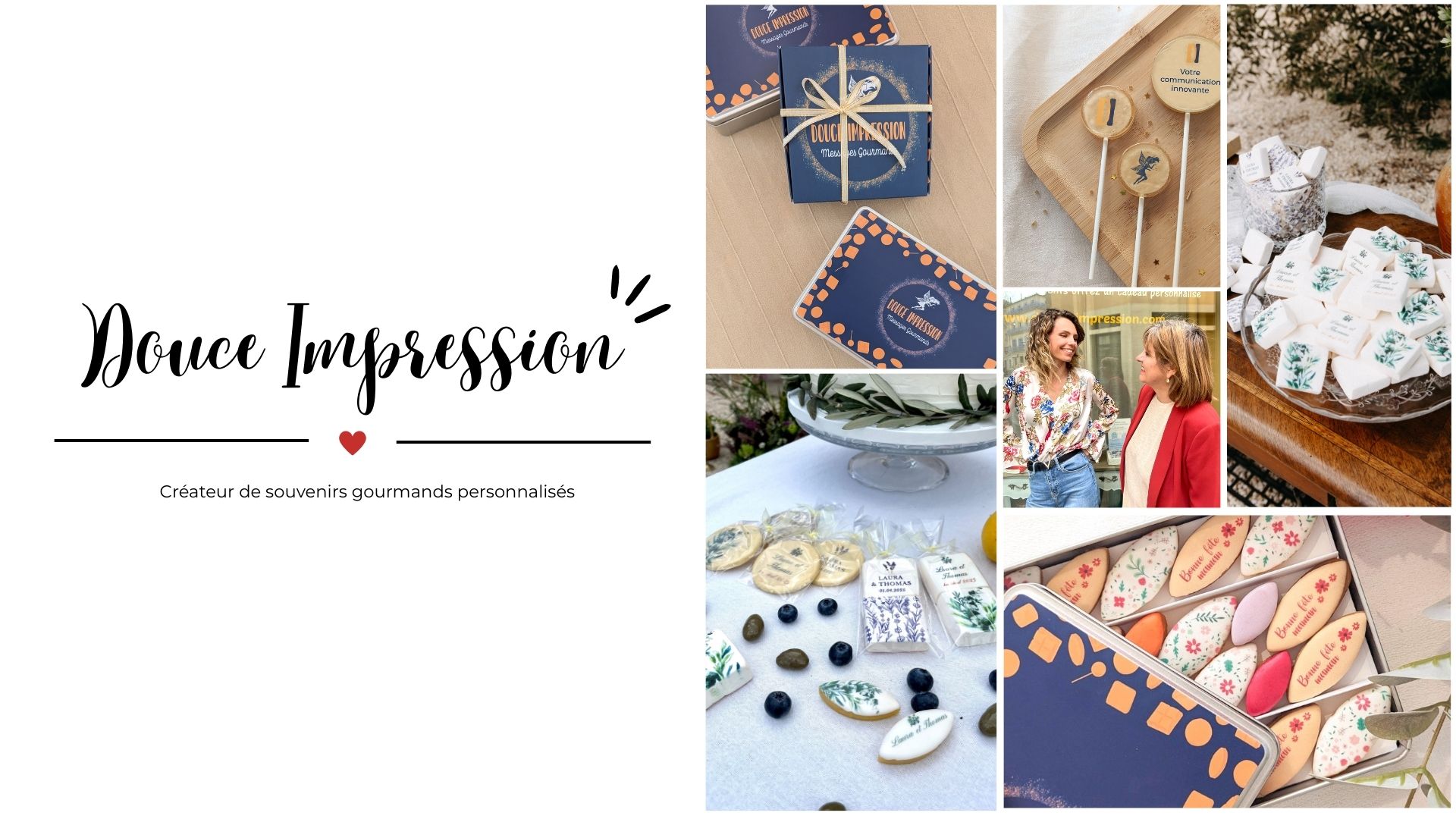 Nous imprimons vos mots doux sur calissons, guimauves et biscuits artisanaux. Un cadeau personnalisé unique pour toute occasion.