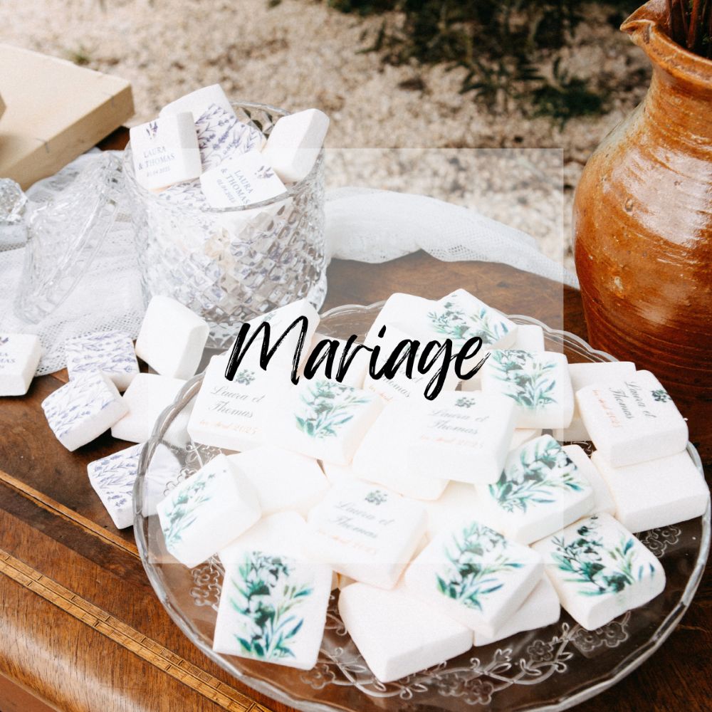 Cadeau invité de mariage personnalisé avec douceur sucrée