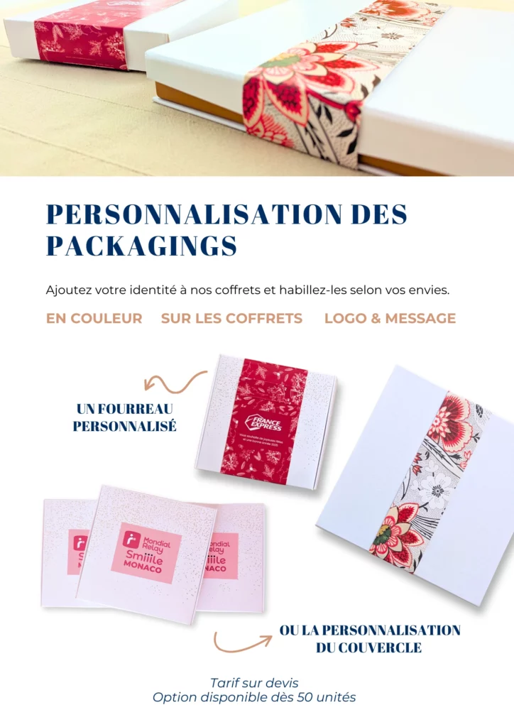 personnalisation des packagings de vos coffrets gourmands de noel