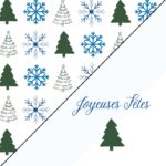 visuel Sapins et flocon pour personnalisation coffret cadeau gourmand