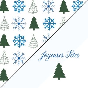 visuel Sapins et flocon pour personnalisation coffret cadeau gourmand