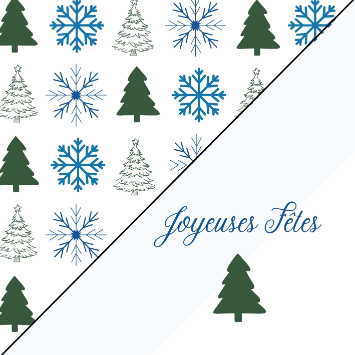 visuel Sapins et flocon pour personnalisation coffret cadeau gourmand